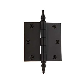 Nostalgic Warehouse 746079 3.5" Steeple Tip Residential Square Corners Door Hinge, Oil-Rubbed Bronze, 1 Count (Pack of 1)