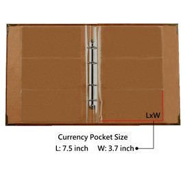 10 Sheets Paper Money Collection Pages, 3 Pockets Currency Sleeves/Currency Holder Collecting Album Pages