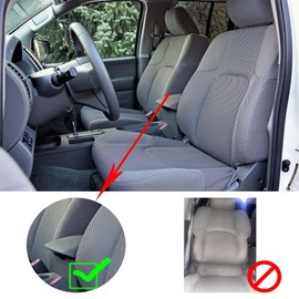 NLQR Front Driver Side Bottom Replacement Cloth Seat Cover Steel Gray Compatible with Nissan Frontier SV Crew Cab 2005 2006 2007 2008 2009 2010 2011 2012 2013 2014 2015 2016 2017 2018 2019