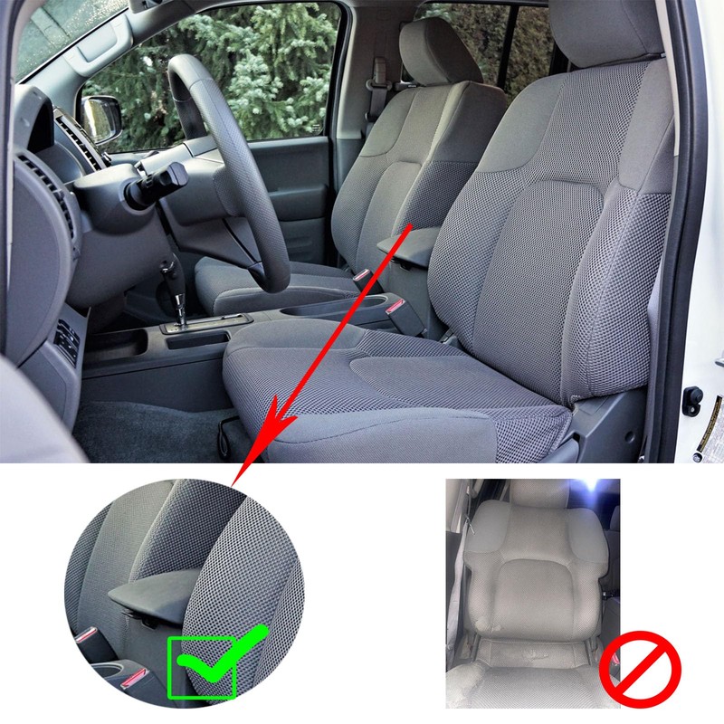 NLQR Front Driver Side Bottom Replacement Cloth Seat Cover Steel