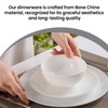 Blueniya 12 Piece Dinnerware Set, Bone China Dish, Round Kitchen,