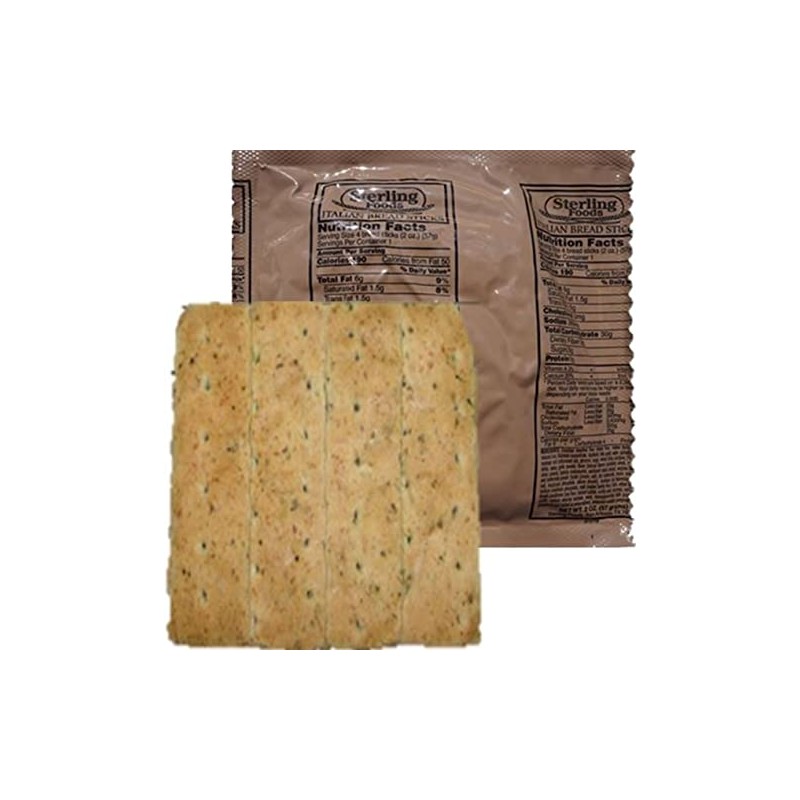 12 Pack MRE Breads, Bagels & Tortillas (MRE Italian Breadsticks)