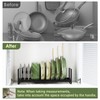 MUDEELA Pot Rack Pan Organizer inside Cabinet - Expandable Pot