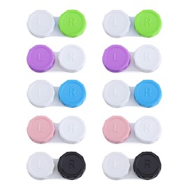 Contact Lens Case, 10 Pcs Colorful Portable Contact Lens Storage Case for Travel, Daily Use (5 Color)