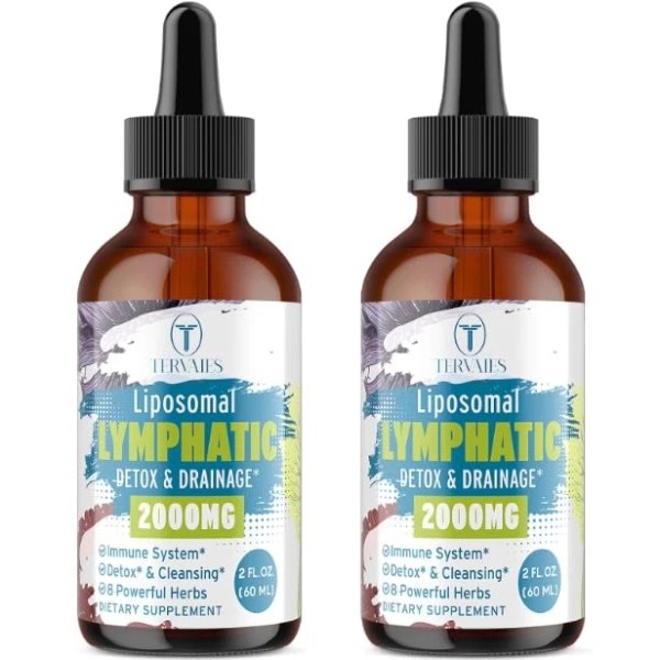 Tervaies Liposomal Lymphatic Detox & Drainage Drops – 2000mg Herbal