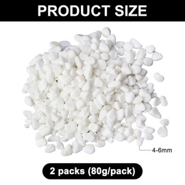 NXPWRC 2 Packs Of Vase Decorative Stones, White Decorative Stones, Landscape Decorative White Stones, Used For Filling Vase Decorations, Suitable For Fish Tanks, Potted Plants, Vases (160G)