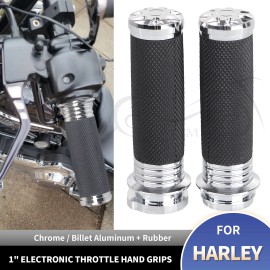 Unbranded 1" Handlebar Electronic Throttle Hand Grips For Harley CVO Electra Road Glide