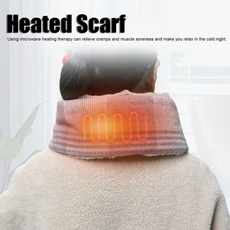Electric Heated Scarf USB Smart Neckerchief Washable Warm Neck Gaiter