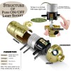 Emnooti Lamp Socket with Push ON/Off Switch,Medium Screw Push Socket,Floor