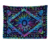 Ulticool - Tapestry Decoration Home - Ethnic Purple Blue Universe Sun Moon - 200 x 150 cm - Wall Towel Wall Hangings - Accessories for Bedroom Living Room Children's Room