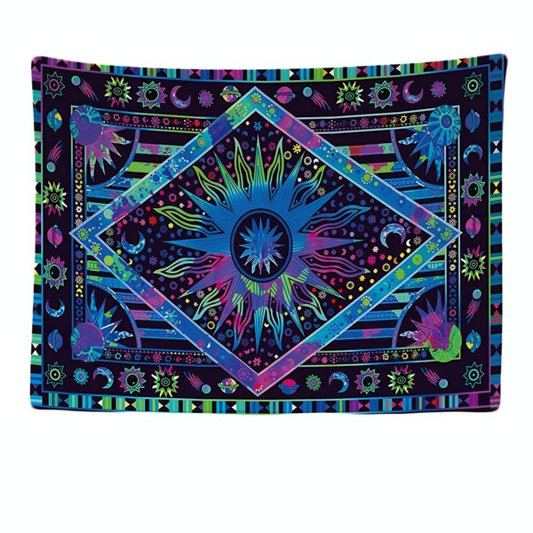 Ulticool - Tapestry Decoration Home - Ethnic Purple Blue Universe
