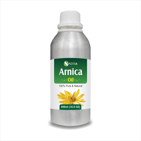 Arnica (Arnica Montana) Therapeutic Essential Oil by Salvia Amber Bottle 100% Natural Uncut Undiluted Pure Cold Pressed Undiluted Aromatherapy Premium Oil (500 ML)