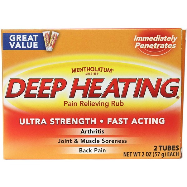 Mentholatum Deep Heating Pain Relieving Rub 2 x 2 Ounce (3 Pack)