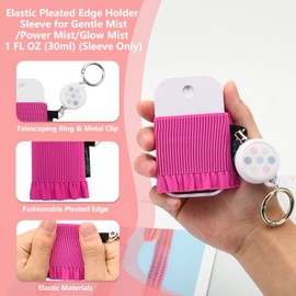 Beautyflier 4pcs Elastic Holder Sleeve for Touchland Power Mist Hand Sanitizer Spray, Cute Hand Sanitizer Holder for Gentle Mist, Glow Mist and Power Mist 1FL OZ, Best Gift for All Ages