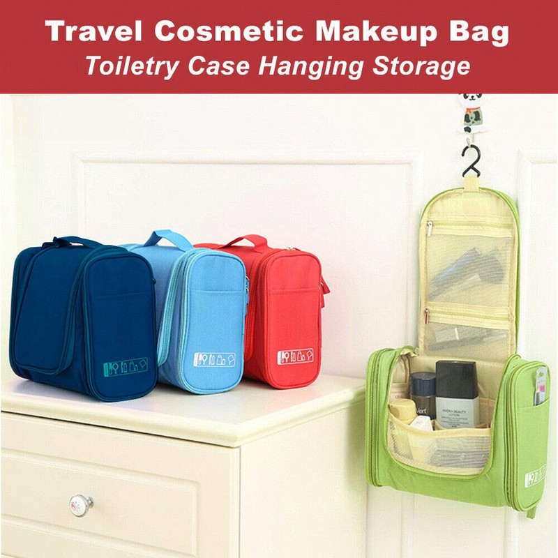 Travel Cosmetic Makeup Bag Toiletry Case Hanging Storage Large Bag