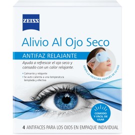 Zeiss Antifaz relajante Refresca y relaja ojo cansado, auto calentable Paquete con 4 piezas