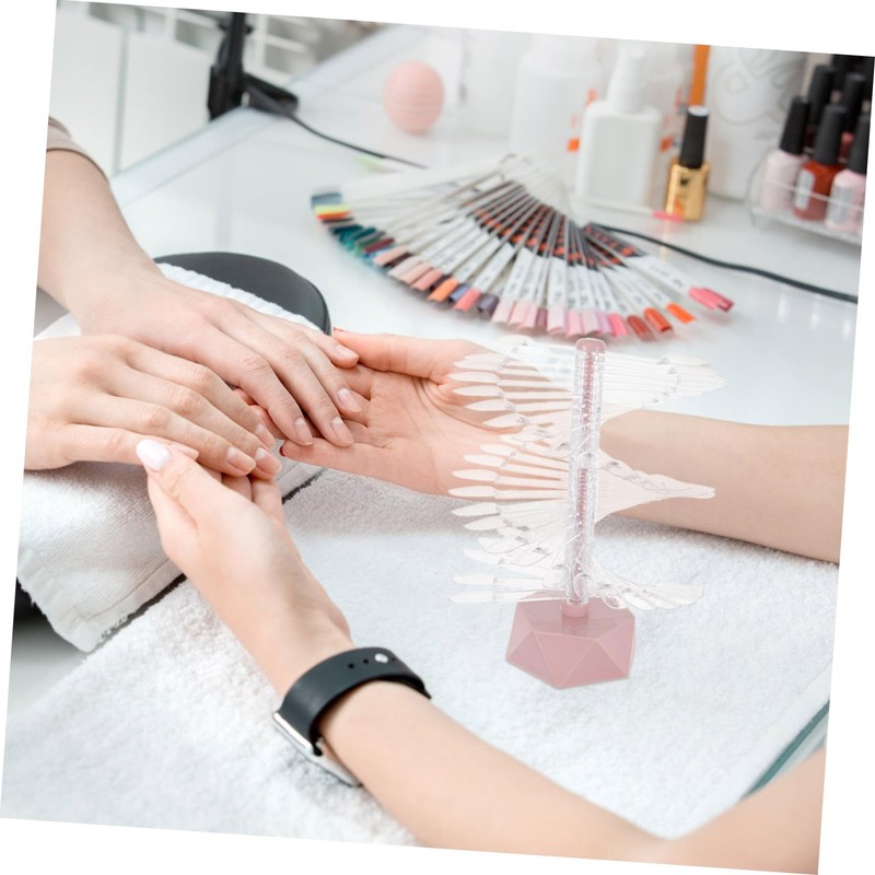 IWOWHERO Nail Art Display Stand Spiral False Nail Rack Nail
