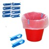 Jizlan 10 Pcs Blue Plastic Kitchen Garbage Bin Clip Bag