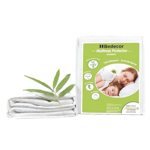 Bedecor Premium Bamboo Viscos Waterproof Mattress Protector - Mattress Cover