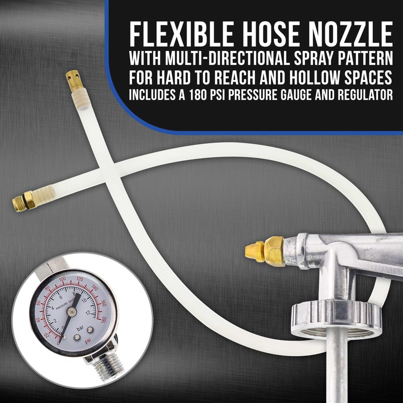 Master Elite Undercoating Spray Gun with Regulator & Flexible Extension