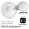 Caysie 16 Inch Sealed Large Outdoor Clock Waterproof, Silent Battery