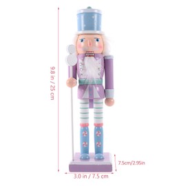 Cabilock Christmas Nutcracker: Purple Christmas Nutcracker Figure, 25 cm/9.8 inch Nutcracker Christmas Decorations, Nutcracker Ornaments for Christmas Home Table Centerpiece