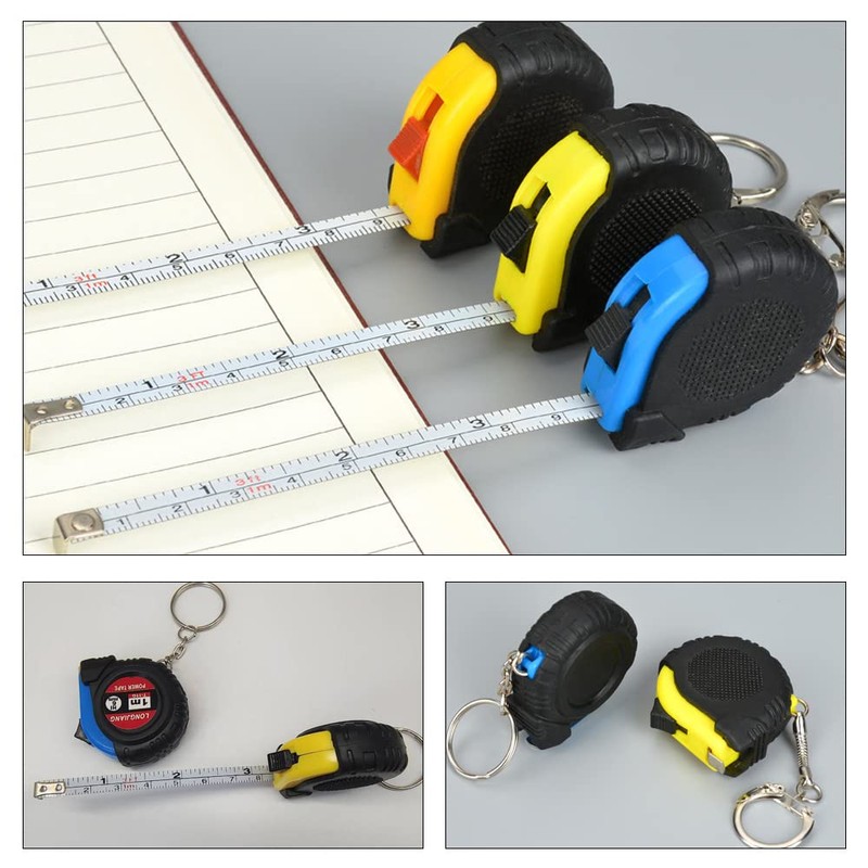 5 Pcs Retractable Tape Measure Ruler with Slide Lock Measuring