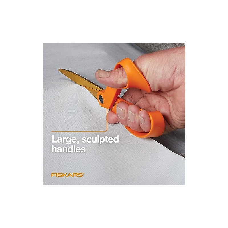 Fiskars Titanium Shop Shears, Stainless Steel Precision-ground Scissors for All