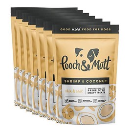 Pooch & Mutt Pooch & Mutt - Meaty Dog Treats (Grain Free), Shrimp & Coconut, Pack of 7x120g