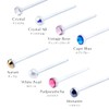 Piena Tempered Glass Rhinestone, Single Piece, For One Ear, Hypoallergenic