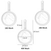 Dual-Mesh Baby Brine Shrimp Sieve Set, Wanfoou 3 Pcs Fine