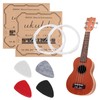 2 Sets Nylon Ukulele Strings with 4 Felt Picks White