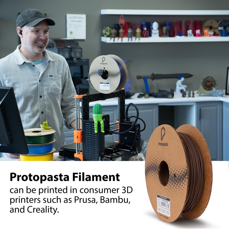 Protopasta Bronze Filled PLA 3D Printer Filament | ProtoPlant Metal-Filled