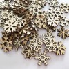 Snowflake Ornaments 50pcs Wooden Snowflake Ornament Unfinished Wood Snowflake DIY