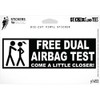 Free Dual Airbag Test Vinyl Sticker Small Window Bumper Phone Decal 4" x 1"