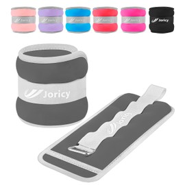 Ankle Weight, Wrist Leg Arm Weights for Women Men Children with Adjustable Straps, A Pair Of 10LBS(5 LB Each Weight) Strength Training Weighted for Yoga Jogging Running Walking Dance, Grey