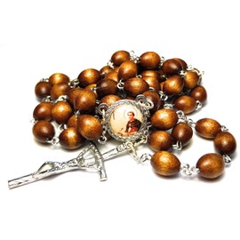 Relic Rosary 3rd Class Saint Thomas Aquinas Academics Storms Against Lightning; Italy Book Sellers Catholic Academies Schools Universities Tomás Aquino establecimientos educativos católicos (Brown)