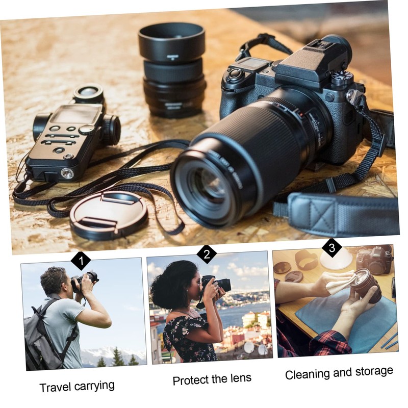 Operitacx 2PCS Neoprene Lens Pouch Bag Camera Lens Case with