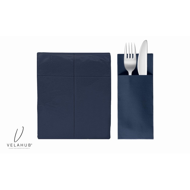 VelaHub Soft Point 50 Cutlery Napkins, High-Quality Disposable Napkins, 32