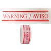 T.R.U. PP20W-C Pre-Printed Clear Carton Sealing Tape with Red Lettering