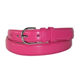 CTM® Women's Leather 1 1/8 Inch Dress Belt, M, Dark Pink