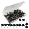 50 Pcs Black Push Pins, Flat Thumb Tacks, Pushpins for