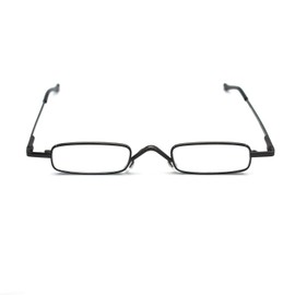 EYE ZOOM 2 Pack Metal Super Light Mini Reading Glasses with Compact Case, Gunmetal, +1.25