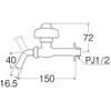 SANEI Y229A-13 [Self-closing Home Faucet] Nominal 13