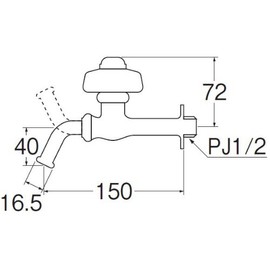 SANEI Y229A-13 [Self-closing Home Faucet] Nominal 13