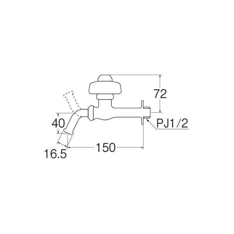 SANEI Y229A-13 [Self-closing Home Faucet] Nominal 13