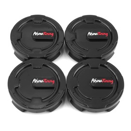 RhinoTuning 4Pcs 62mm Wheel Center Caps for Jeep Rim Compatible with Grand Cherokee Compass Renegade Wrangler Hub Center Caps, OD 2.44" (62 mm) ID 2.32" (59 mm) Black Replacement 52110398AA Hubcaps