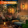 Toodour Solar & Battery Powered Lantern Outdoor Lights, 2 Pack