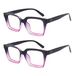 MARE AZZURO 2 Packs Lasdies Reading Glasses 3.5, Stylish Large Readers Women 1.00 1.50 2.00 2.50 3.00 3.50 (Purple, 350)