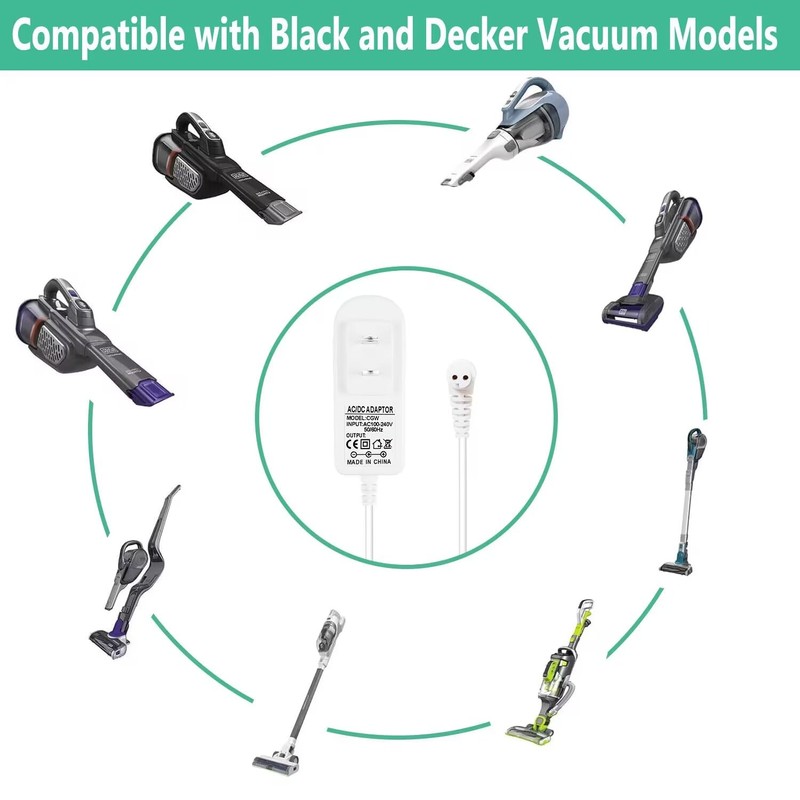 Replacement Adapter for Black and Decker Handheld Vacuum, Charger Compatible